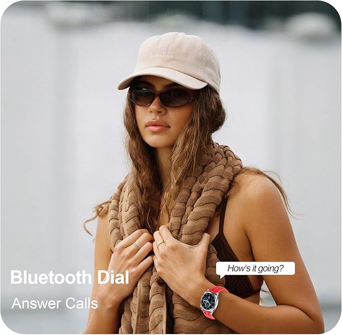 Fila Smart Watch, 1.43’’ AMOLED Fitness Tracker for Men Women with 130+ Sport Modes, Activity Tracker with 24/7 Heart Rate/Sleep Monitoring, IP68 Waterproof Pedometer for Android iOS