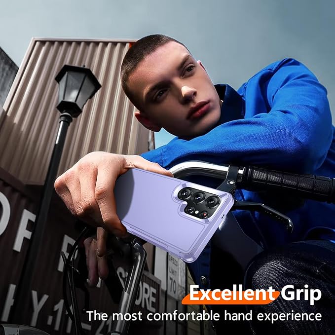 Red2Fire for Samsung Galaxy S25 Ultra Case, [Military Grade Drop Protection] Heavy Duty Full Body Shockproof Protection Non-Slip Phone Case for S25 Ultra Case 6.9 inch Purple