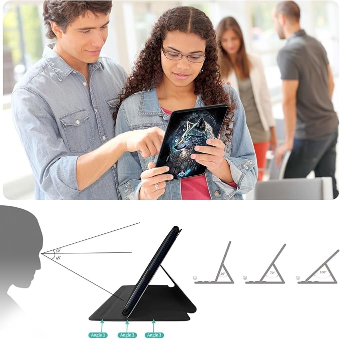 Case for Lenovo Tab M10 Plus 10.3", 360 Degree Rotating Folding Stand,with Auto Sleep/Wake Case for Lenovo Tab M10 Plus (2020 2nd Gen) TB-X606F/TB-X606X 10.3" FHD Tablet,Feathers Wolf Warrior