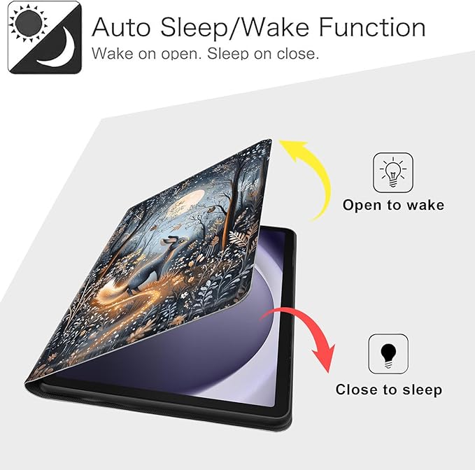Case for Samsung Galaxy Tab A9 8.7-Inch 2023, Slim PU Leather Stand Cover with Auto Wake/Sleep, Multi-Angle Viewing & Shockproof, Hare
