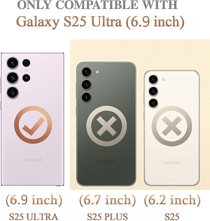 DEERLAMN Case for Samsung Galaxy S25 Ultra with Slide Camera Cover+Screen Protector (1 Pack), Rotated Ring Kickstand Military Grade Shockproof Protective Cover-Light Purple