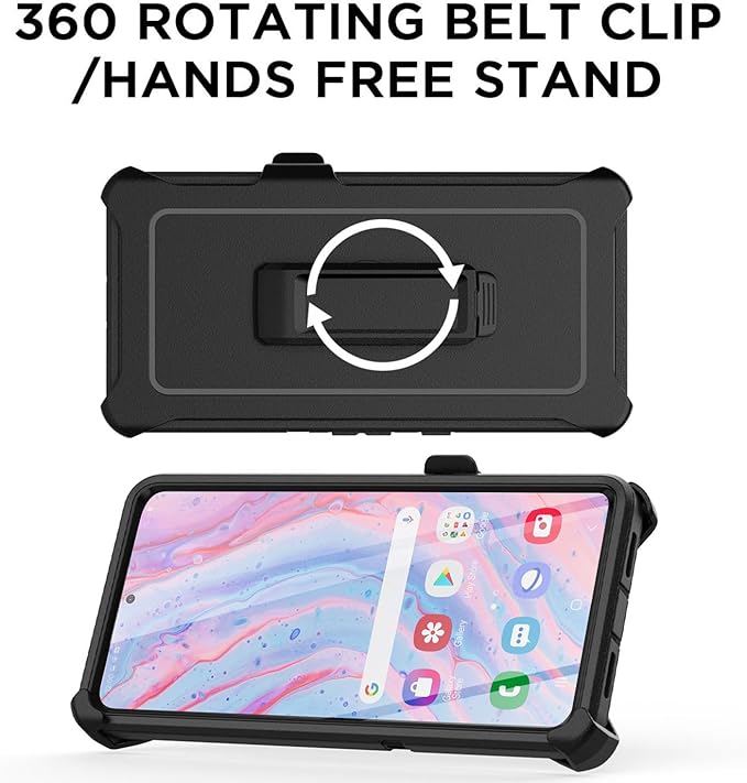 AICase Belt-Clip Holster Case for Samsung Galaxy S25 6.2",Heavy Duty Drop Protection Full Body Rugged Shockproof/Drop Proof/DustProof Military Grade Tough Durable Cover for Samsung S25 2025