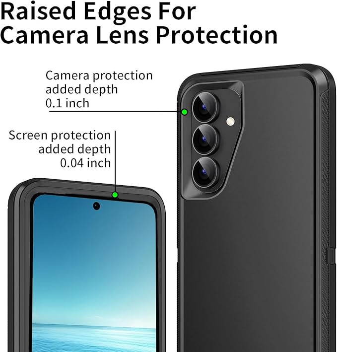 for Galaxy S25 FE 5g Case,Shockproof Dropproof Dustproof 3-Layer Full Body Protection Rugged Heavy Duty High Impact Hard Cover Case for Galaxy S25 FE,Black