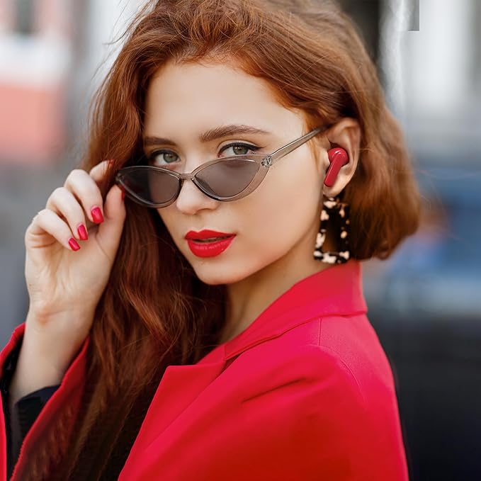 AIHOOR Wireless Earbuds for Music and Sports, Bluetooth 5.3 in-Ear Headphones with Extra Bass, Built-in Mic, Touch Control, USB Charging Case, 30hr Battery Earphones (Matte Black)