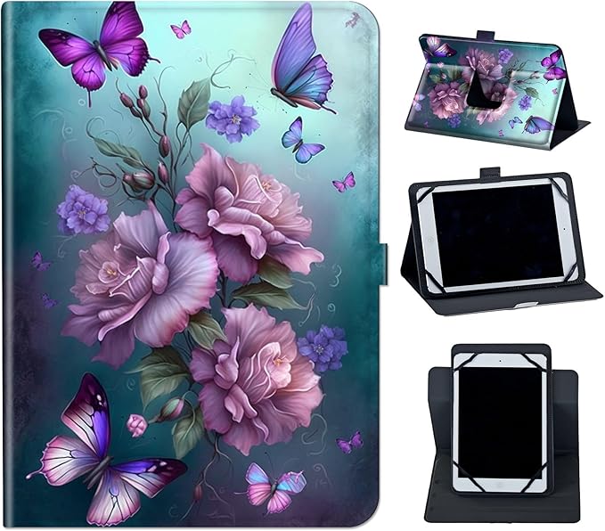 Case for Lenovo Tab P11 Pro Gen 2 11.2" 2022,Mxfdegf 360 Degree Rotating Stand and Magnetic Closure Case for 11.2 inch Lenovo Tab P11 Pro 2nd Generation,Pink Butterfly Flower