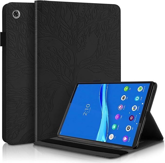 Case for Lenovo Tab M10 FHD Plus 10.3 inch 2020 Model PU Leather Folio Stand Cover Shell with Pencil Holder and Card Slot for Lenovo Tab M10 Plus (2nd Gen) TB-X606F / TB-X606X Tablet - Black