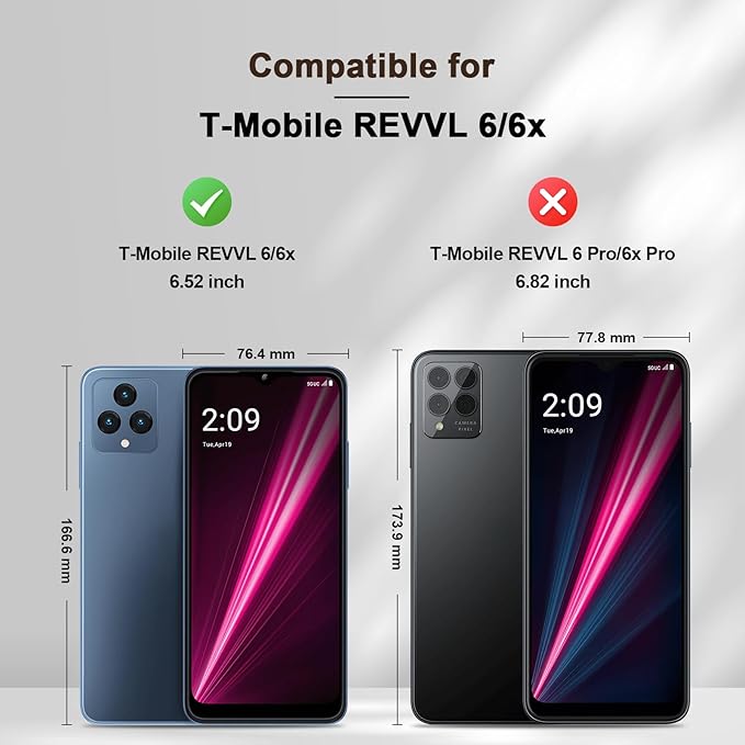 Jasonyu Flip Wallet Case for T-Mobile Revvl 6/6X 5G,Leather Magnetic Folio Cover with Card Holder,Kickstand - TPU Shockproof Durable Protective Phone Case,Brown