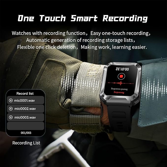 Smart Watch (Answer/Make Calls) for Women Men, Smartwatch with Headphones,110+ Sports Activity Trackers,1.96" HD Fitness Watch with Heart Rate Monitor Sleep Monitor, for iOS Android (Black)