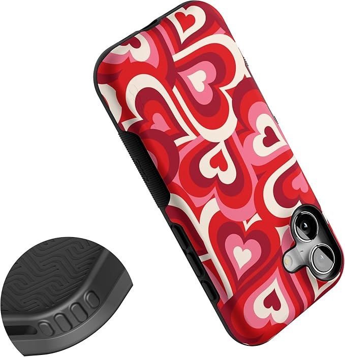Casely iPhone 17 Case | Love Song Remix | Ombre Hearts | Bold Protective Design | Compatible with MagSafe