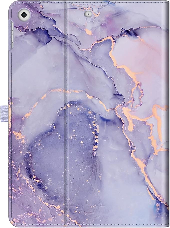 Fintie Case for iPad 9th / 8th / 7th Generation (2021/2020/2019) 10.2 Inch - [Corner Protection] Multi-Angle Viewing Stand Cover with Pocket & Pencil Holder, Auto Sleep Wake, Lilac Marble