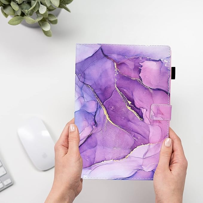 KEROM Case for Samsung Galaxy Tab A9+ Plus 11 Inch 2024 2023 (SM-X210/X216/X218), Slim PU Leather Stand Case Protective Cover for Galaxy Tab A9+/A9 Plus Tablet, Auto Wake/Sleep - Purple