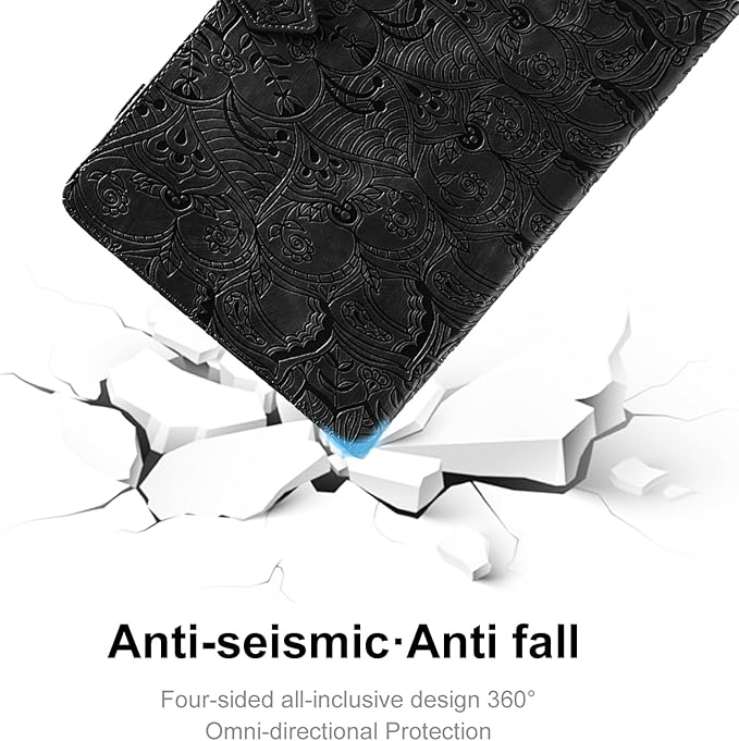 Vine Funda para for Lenovo Tab M11 11 Inch 2024, Soft Touch Premium Faux Leather Made with Card Slots, Water-Proof Precise Cutouts Compatible with Lenovo Tab K11 / M11 TB-330FU/TB-330KU Black