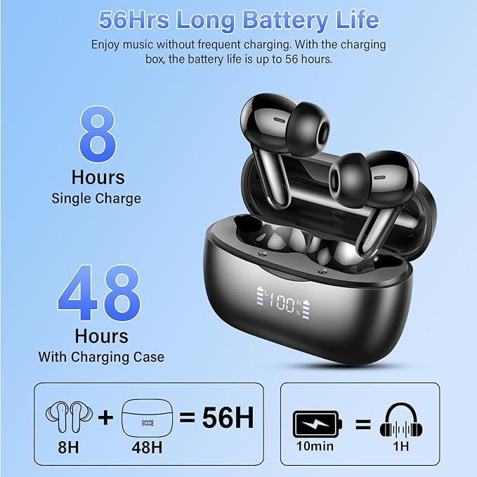 AI Translation Earbuds Real Time with Audio and Video Calls, 164 Language/7 Translation Modes Translator Earbuds Bluetooth 5.4 with APP, 48H AI Ear Buds Translator Device for Business/Learning/Travel