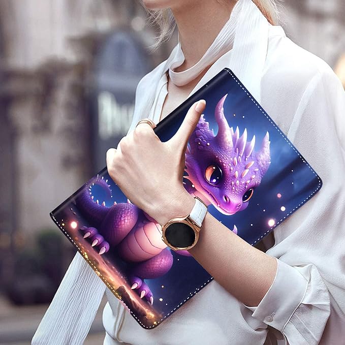 Case for Galaxy Tab A9 Plus ， Auto Sleep/Wake Multi-Angle Viewing Slim Folio Stand Cover for Samsung Galaxy Tab A9+/A9 Plus 11 Inch 2023 (SM-X210/X216/X218), Purple Dragon Baby
