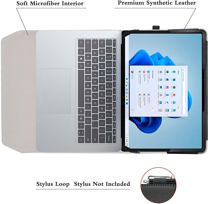 Bige for Surface Laptop Studio 2 2023 Case, PU Leather Folio 2-Folding Stand Cover for Microsoft Surface Laptop Studio 2 14.4" Tablets, Don't Touch