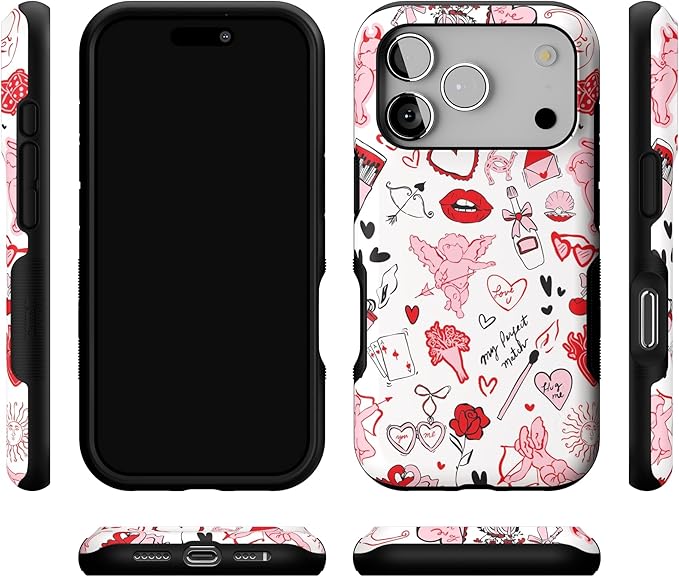 Casely iPhone 17 Pro Case | Cupid's Touch | Collage | Bold Protective Design | Compatible with MagSafe
