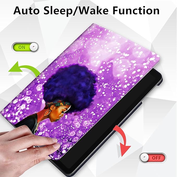 Case for Lenovo Tab M10 Plus 10.3", 360 Degree Rotating Folding Stand,with Auto Sleep/Wake Case for Lenovo Tab M10 Plus (2020 2nd Gen) TB-X606F/TB-X606X 10.3" FHD Tablet,Purple African Womans