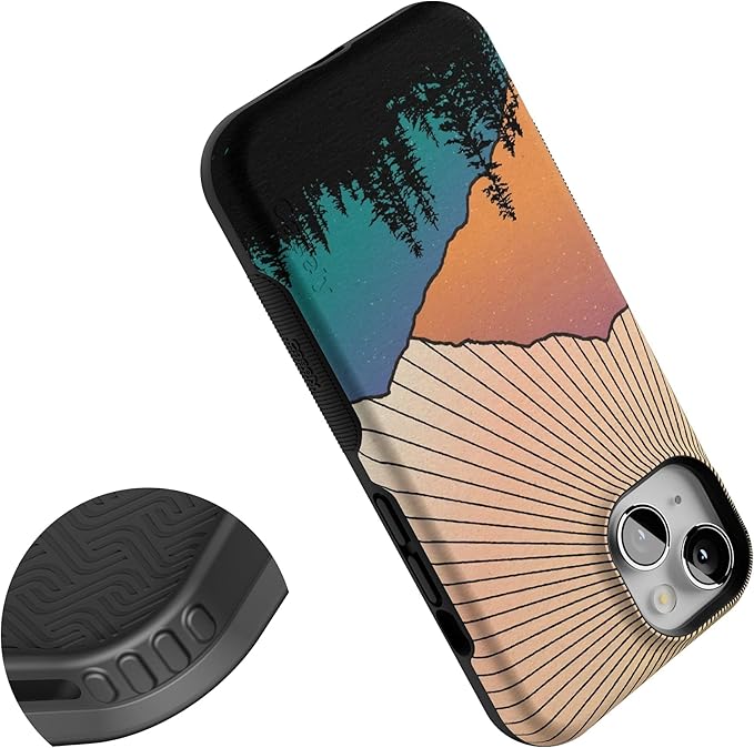 Casely iPhone 14 Case | Golden Hour | Mountain Sunset | Compatible with MagSafe | Bold Protective Design