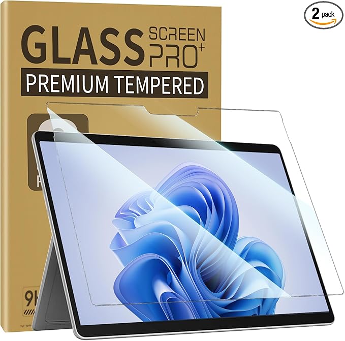 ZenRich [2Pack Anti Blue Light Tempered Glass Screen Protector for Surface Pro 11 /Pro 10 /Pro 9 /Surface Pro 8 /Surface Pro X with Anti-Glare/ 9H Hardness/Bubble Free/Case Friendly, Pen Compatible