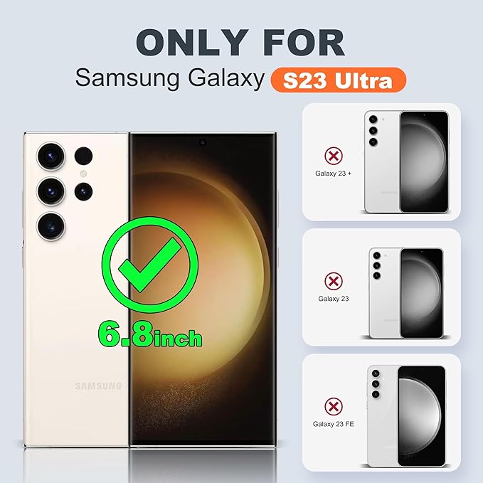 Designed for Samsung Galaxy S23 Ultra Case with Magnetic Ring Stand [Compatible with Mag-Safe][Military Grade Drop Protection][Build in Kickstand] S23 Ultra Phone Case 6.8",Rose Gold