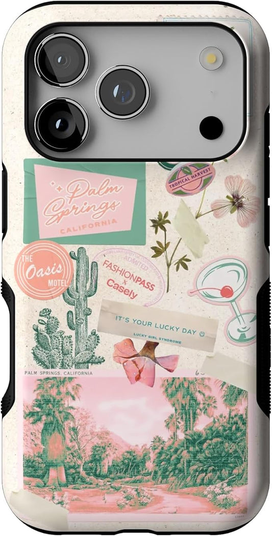 Casely iPhone 17 Pro Case | Vintage Vacay | FashionPass x Casely | Bold Protective Design | Compatible with MagSafe