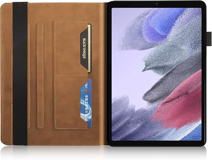 Case for Samsung Galaxy Tab A7 Lite 8.7 inch 2021 Case SM-T220 / T225 Bussiness Premium PU Leather Folio Stand Cover Flip Shell with Card Slot for Galaxy Tab A7 Lite 8.7'' Tablet -Orange