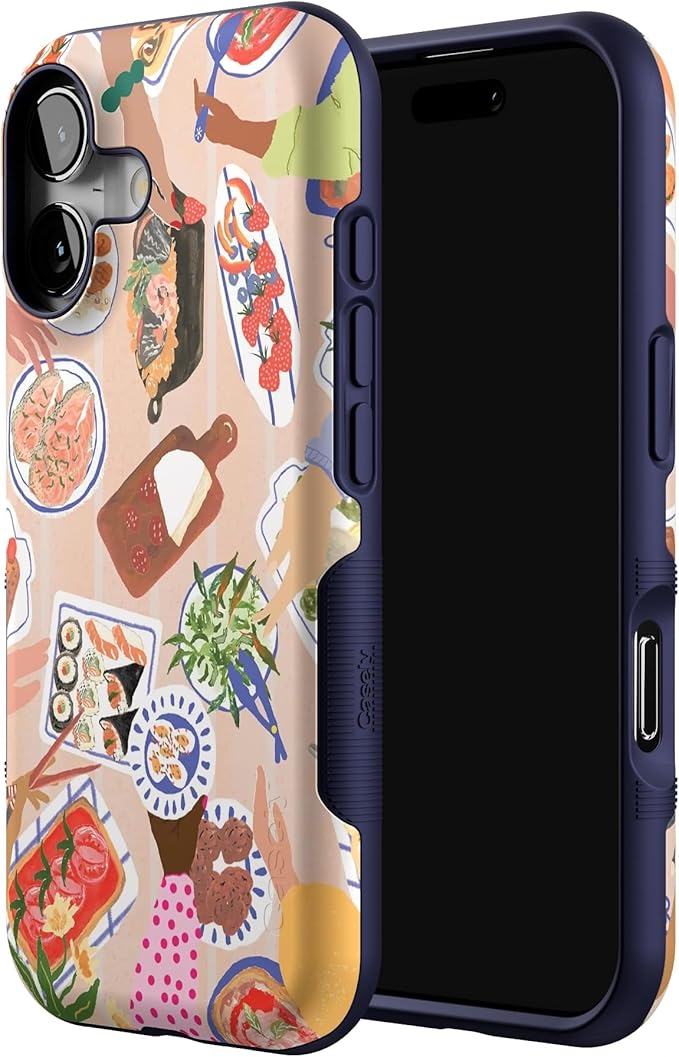 Casely iPhone 17 Case | Picnic Party | Painted Collage | Bold Protective Design | Compatible with MagSafe