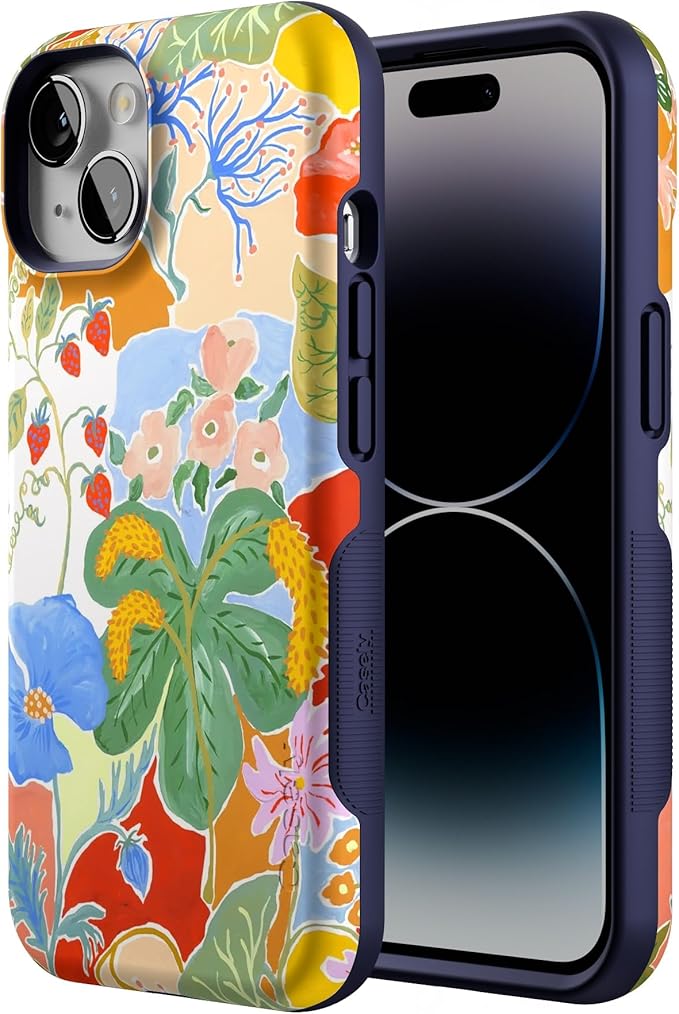 Casely iPhone 14 Case | Botanical Blooms | Floral Patchwork | Compatible with MagSafe | Bold Protective Design