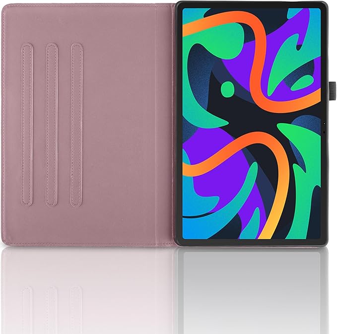 Rotating Case for Lenovo Tab M11 / Tab K11 LTE 11 Inch 2024 (TB330FU) PU Leather 360° Degree Rotation Multi-Angle Cover Lightweight swiveling Flip Stand with Pen Holder-Rose Gold