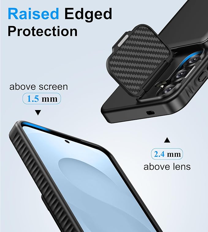 for Samsung Galaxy S25 Wallet Case with Camera Cover Stand, Built-in Card Holder (4-5 Cards), Military Grade Drop Proof, Heavy Duty Hard Women Men Phone Cases for Samsung S25 6.2", Black