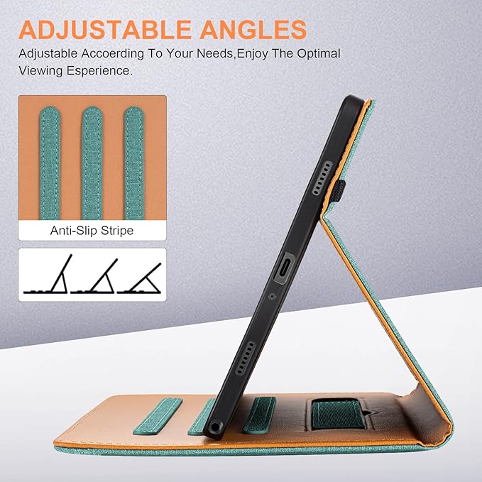 for Samsung Galaxy Tab A9 Plus Case Multiangle Stand for Samsung Tab A9 Plus Tablet Case 11 Inch SM-X210/SM-X216/SM-X218,Green