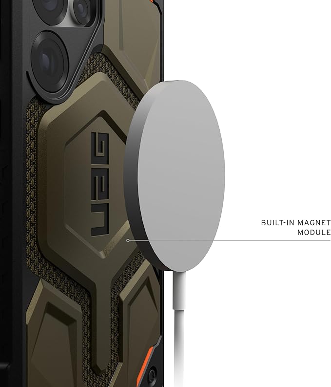 URBAN ARMOR GEAR UAG for Samsung Galaxy S25 Ultra Case 6.9" Monarch Pro - Compatible with Magnetic Charging Premium Rugged Military Drop Tested Protective Cover, Kevlar Element Green