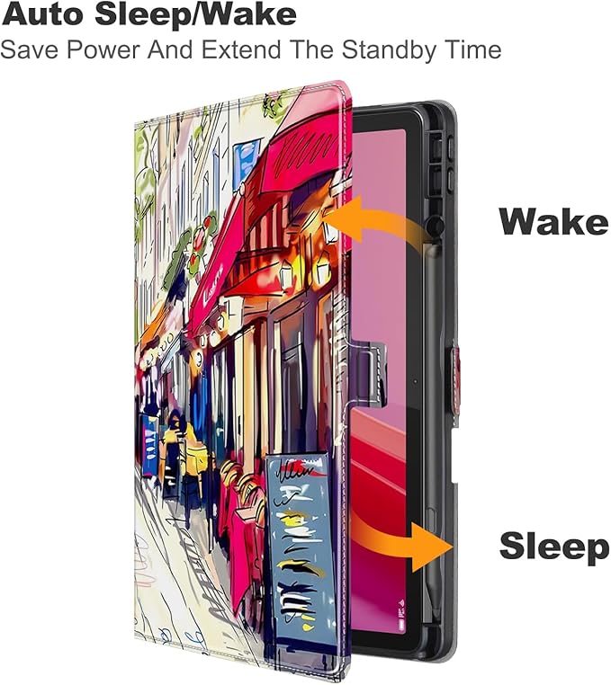 for Lenovo Tab M11 Case with Pen Holder,Ultra Slim Magnetic Cover for Lenovo Tab K11 LTE Tablet Case Kids,Streets