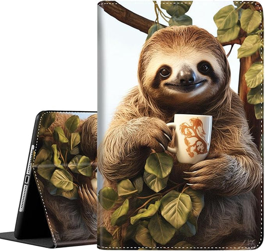 Case for Galaxy Tab A9 Plus ， Auto Sleep/Wake Multi-Angle Viewing Slim Folio Stand Cover for Samsung Galaxy Tab A9+/A9 Plus 11 Inch 2023 (SM-X210/X216/X218), Sloth