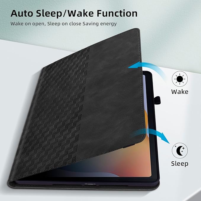 Case for Samsung Galaxy Tab A9 Plus 11 Inch Cover 2023 Magnetic PU Leather Folio Adjustable Stand Shell Foldable Card Holder Multi-Angle Galaxy Tab A9 Plus,Black