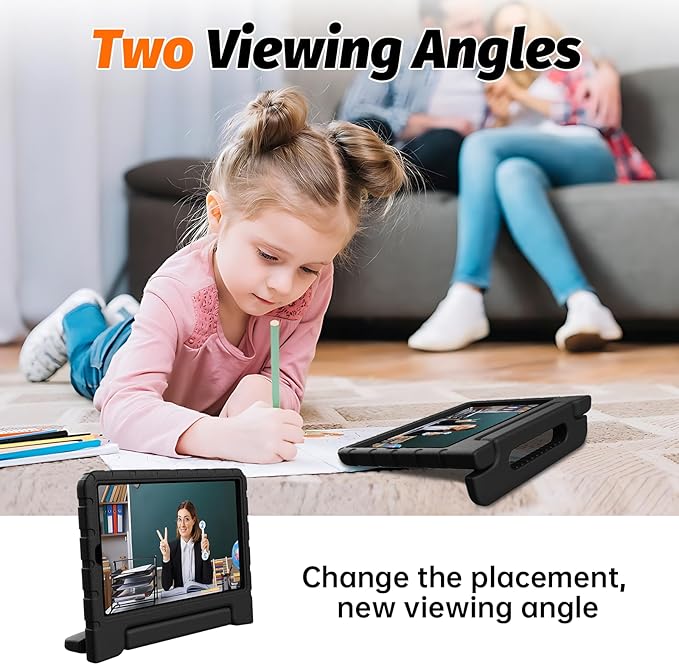 for Lenovo Tab M9 Case, New Kids Heavy Duty Cover with Convertible Handle Stand for Lenovo Tab M9 9.0 Inch 2023, Black