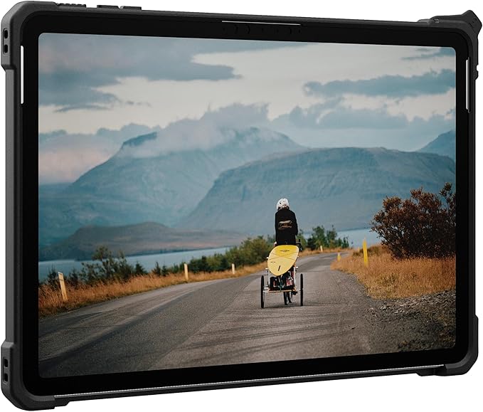 URBAN ARMOR GEAR UAG Designed for Microsoft Surface Pro 1st Edition 12" Case - Rugged Protective Cover with Multi-Angle Built-in Kickstand Pen Holder Hand Strap & Shoulder Strap, Plasma Ice/Black