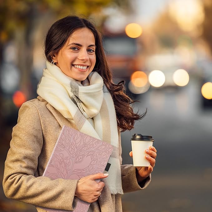 Portfolio Cover for Galaxy Tab A 10.1 Inch, Unique Tree Design with Card Slots, Slim and Lightweight, Precise Cutouts Tablet Case Compatible with Samsung Galaxy Tab A 2019 SM-T510 T515 Rosegold Pink