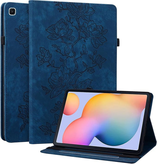 Case for Samsung Galaxy Tab S6 Lite 10.4 Inch 2024/2022/2020, Slim PU Leather Folio Cover with Multi-Angle Stand and Pen Holder, Blue