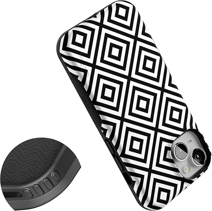 Casely iPhone 14 Case | Diamonds | High Contrast Design | Compatible with MagSafe | Bold Protective Design