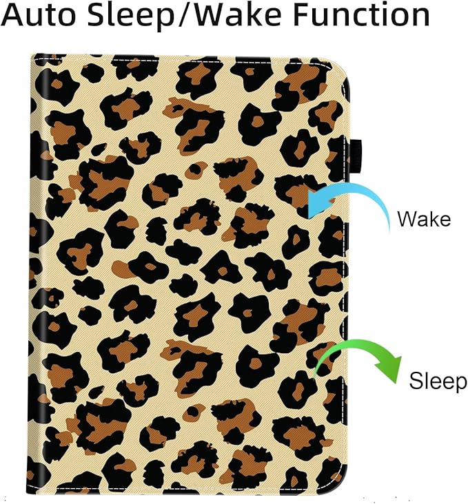 Case for Samsung Galaxy Tab A9 Plus/A9+ 5G 11 Inch 2023 Model (SM-X210/X216/X218),Card Slot PU Leather TPU Case Pen Holder Auto Wake Sleep,Leopard Print