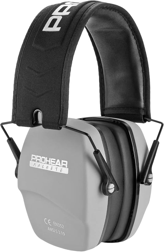 PROHEAR 016 Ear Protection Safety Earmuffs for Shooting, NRR 26dB Noise Reduction Slim Passive Hearing Protector with Low-Profile Earcups, Compact Foldable Ear Defenders for Gun Range, Hunting,Grey