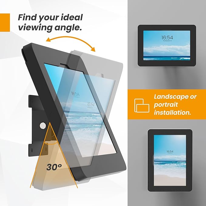 Tablet Wall Mount Compatible with Samsung Galaxy Tab A8, Anti-Theft with Lock, Tiltable Wall Mount