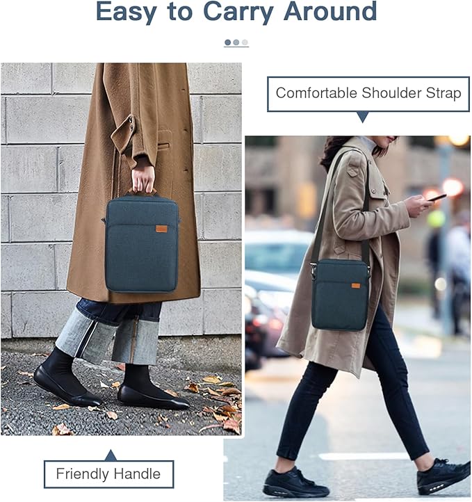 MoKo 15 Inch Laptop Sleeve Bag Fits MacBook Air 15" M2 2023, MacBook Pro 14" M2 2023, Galaxy Tab S9 Utra 14.6" 2023, Handle Carrying Case with Shoulder Strap, Indigo