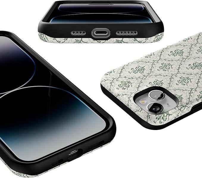 Casely iPhone 14 Case | Sage Tapestry | Floral Vines | Compatible with MagSafe | Bold Protective Design
