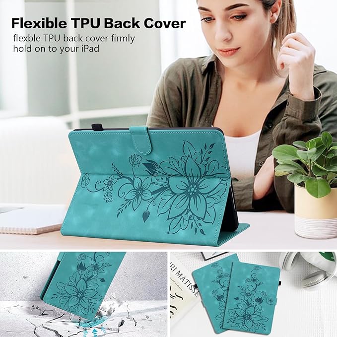 Case for Samsung Galaxy Tab A9+/ A9 Plus 11 inch 2023 SM-X210/ X215/ X216, Magnetic Clasp Stand Premium PU Leather Case with Pen Holder for Galaxy Tab A9 Plus Tablet Case, Green