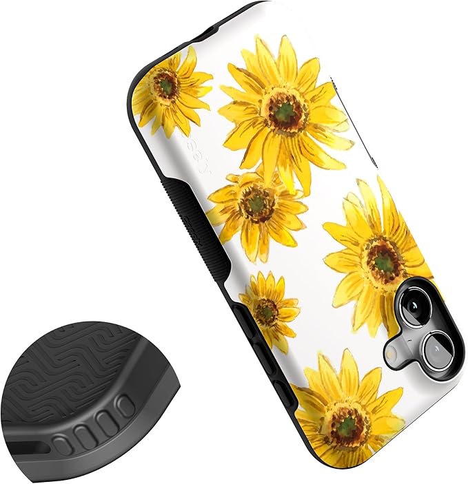 Casely iPhone 17 Case | Golden Garden | Yellow Sunflower | Bold Protective Design | Compatible with MagSafe