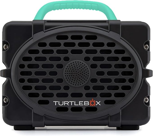 Turtlebox Original Gen 3: Portable Outdoor Bluetooth Speaker – Ultra-Loud (120dB), Waterproof (IP67), Rugged, Impact-Resistant, 3-Day Battery | Party Mode: Unlimited Pairing Stereo, Gray/Seafoam