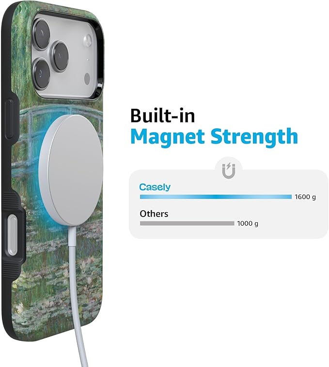 Casely iPhone 17 Pro Case | Monet's Bridge | The Met Museum | Compatible with MagSafe | Bold Protective Design