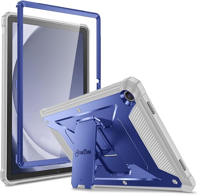 Fintie Shockproof Case for Samsung Galaxy Tab A9 Plus/A9+ 5G 11 Inch 2023 Model (SM-X210/X216/X218), Tuatara Rugged Unibody Hybrid Bumper Kickstand Cover Built-in Screen Protector, Navy